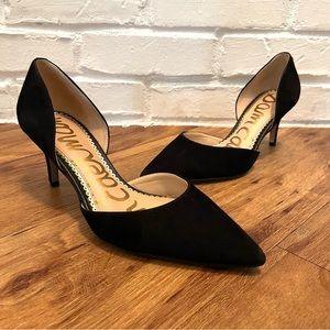 Sam Edelman Womens Jaina Black Suede D’Orsays Pumps Heels Size 5.5 (1761733)